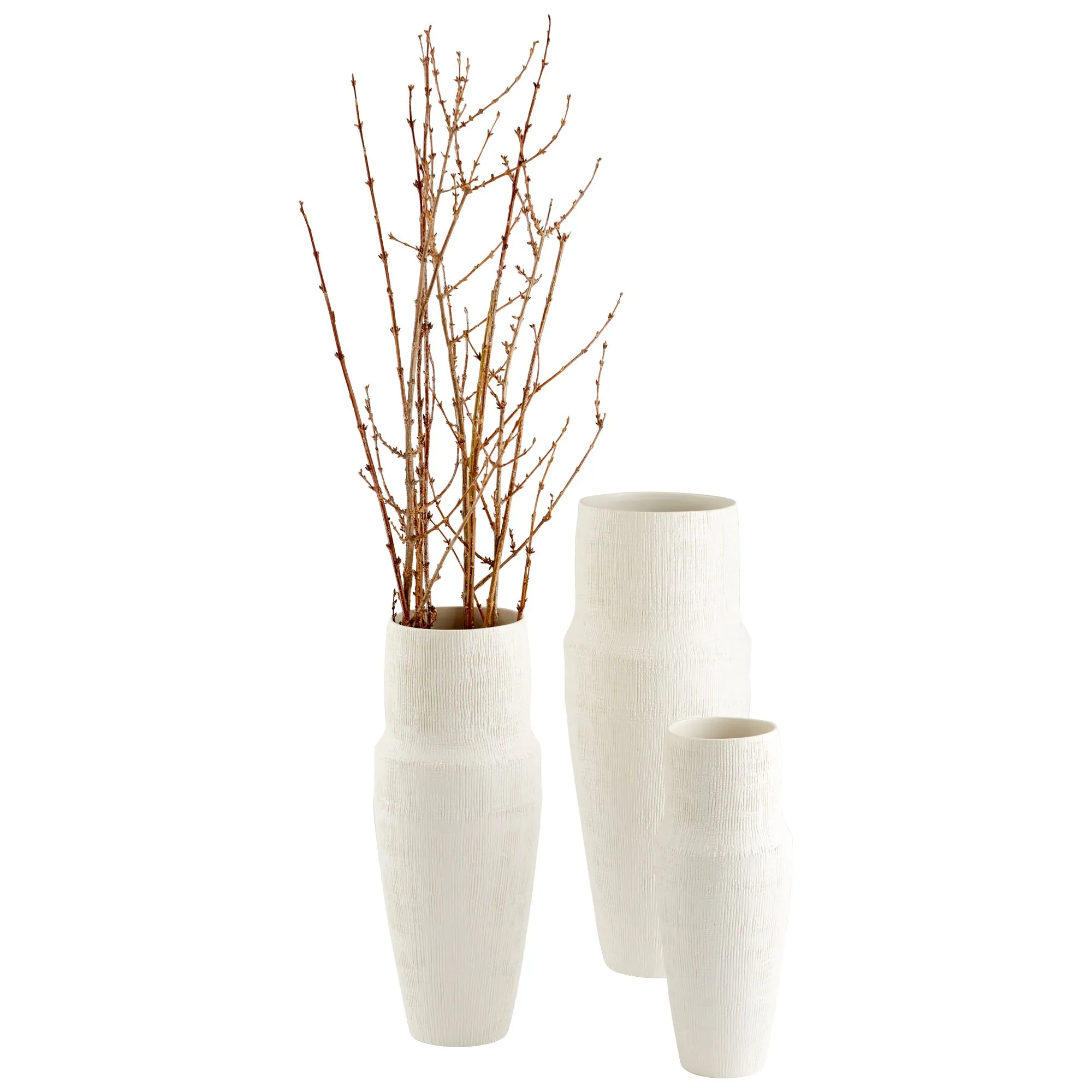 Leela Vase | White-Medium by Cyan
