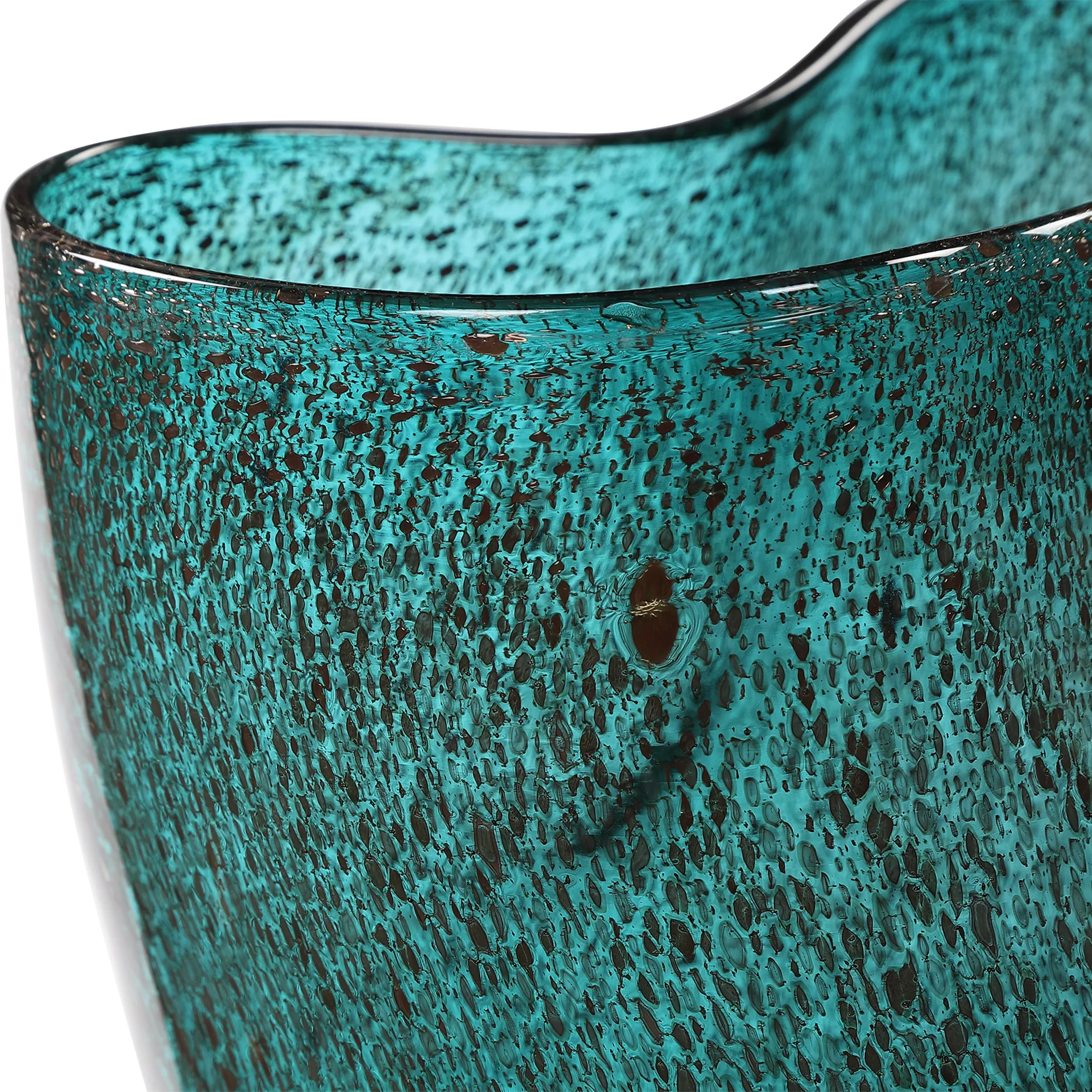 Lulu Aqua Glass Vases, S/2