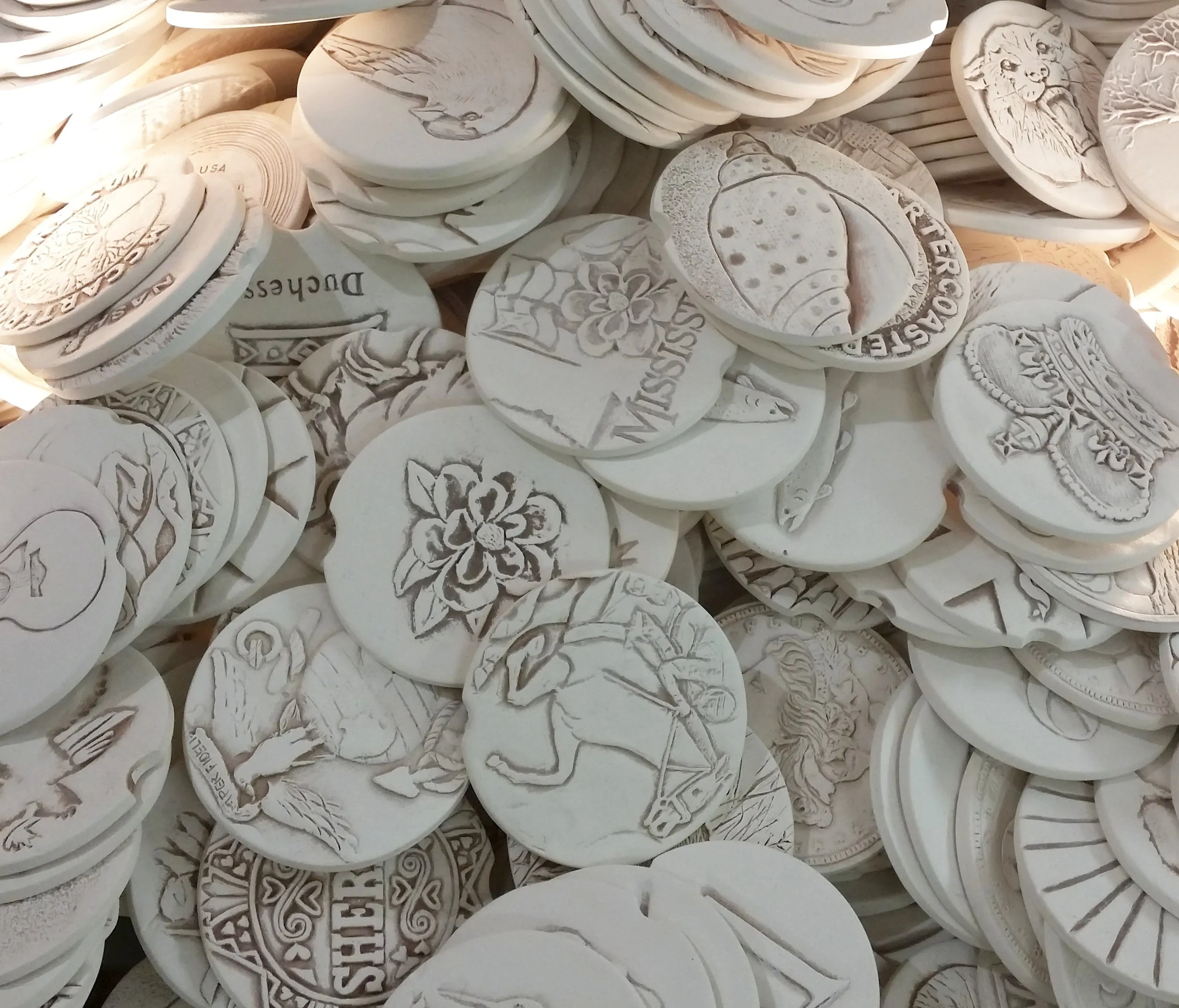 Magnolia Car Coasters