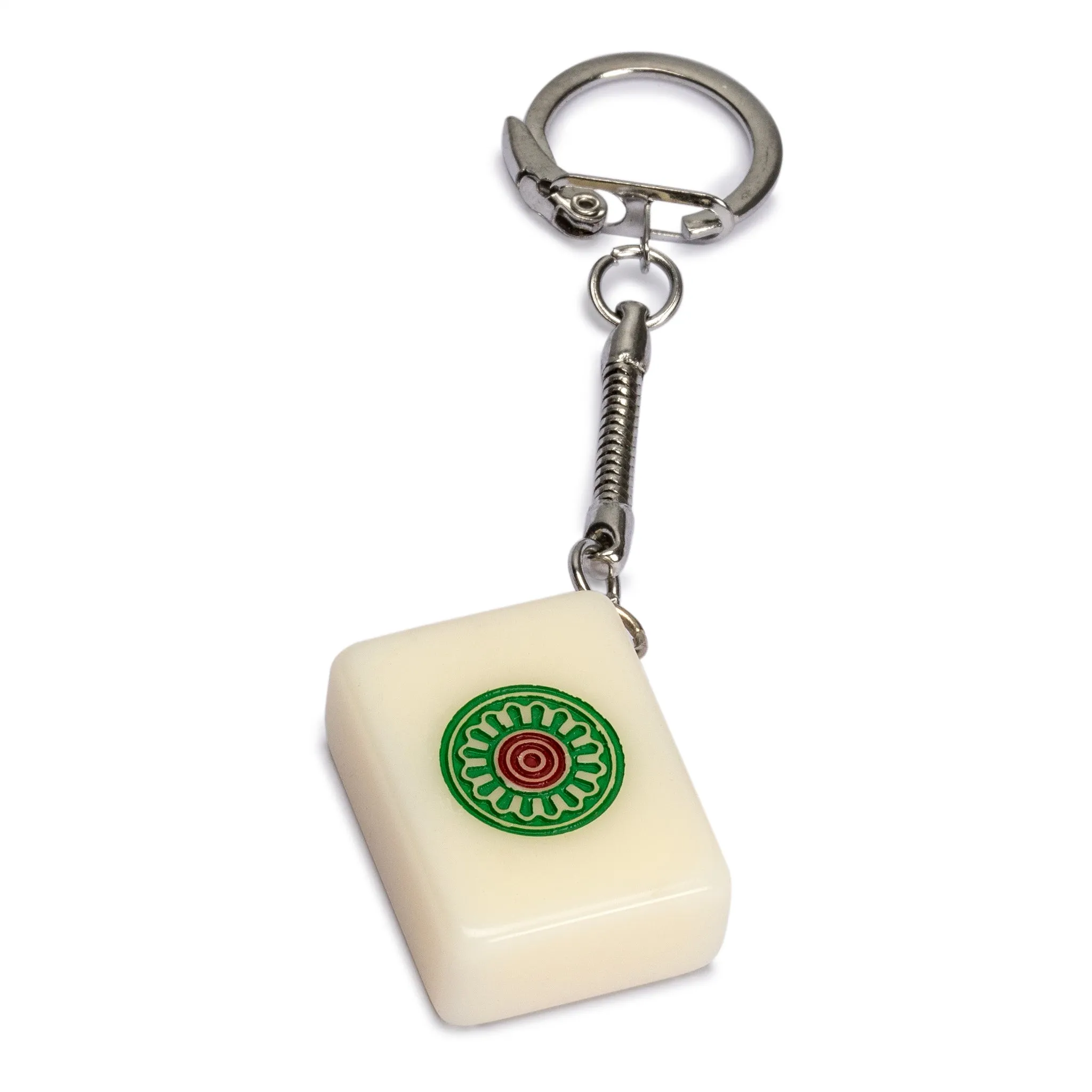 Mahjong-Inspired Keychain Set: Stylish Collection of 4 Exquisite Tile Keychains