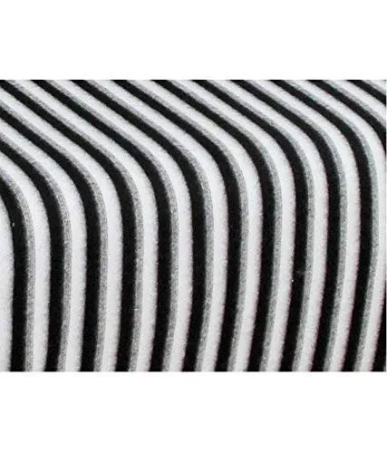 MORADO® Black and White Stripe Light Weight Polar Fleece Single Panipat Famous Warm or Hot AC Blanket (90X60 Inches, Black and White)
