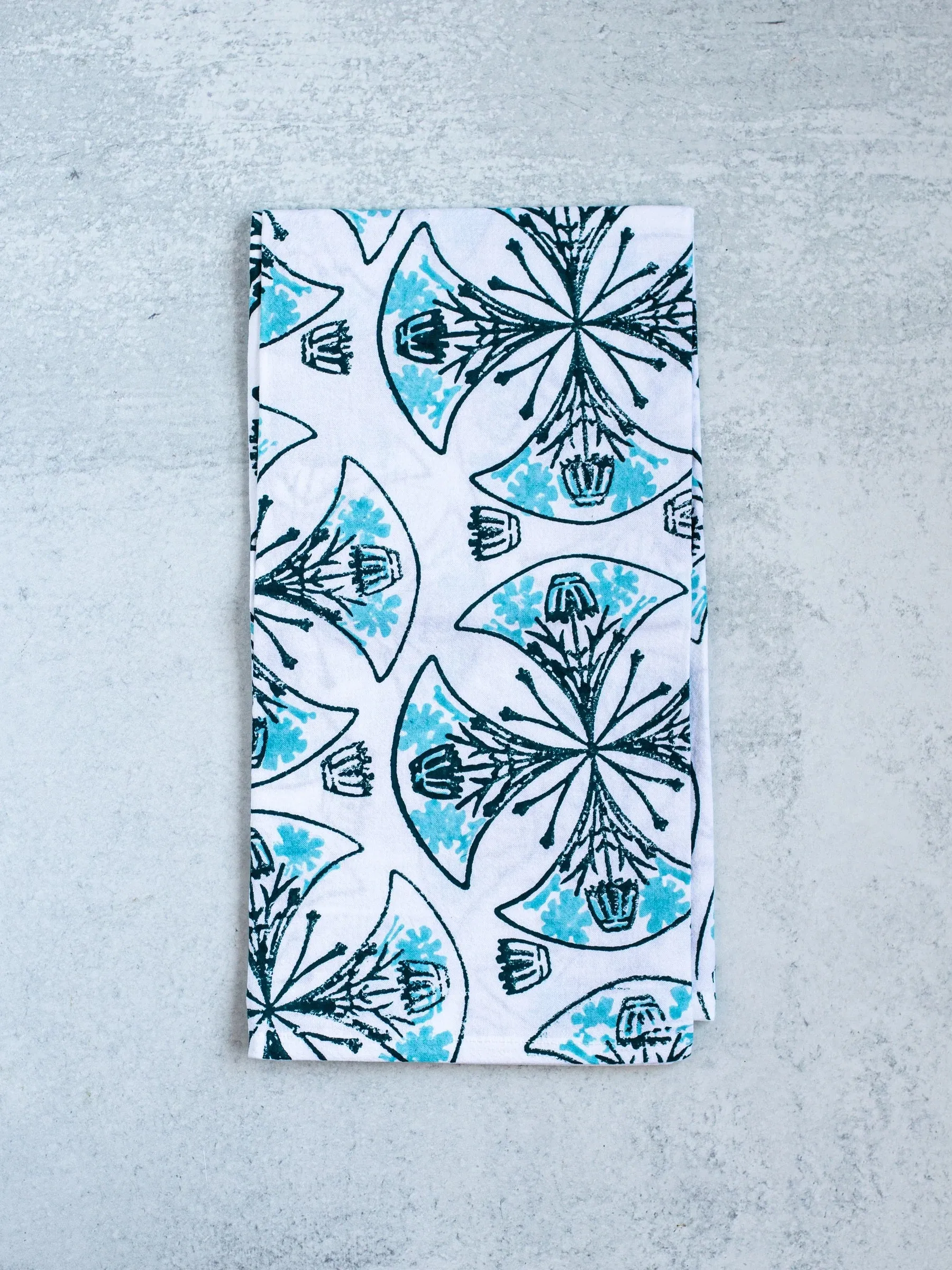 Mosaic Midnight & Saltwater Tea Towel