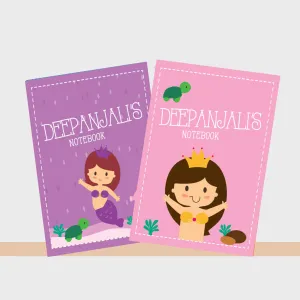 Notebooks, Set of 2<br/>Mermaid Theme