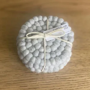 NZ Wool Coasters – Grey Marle
