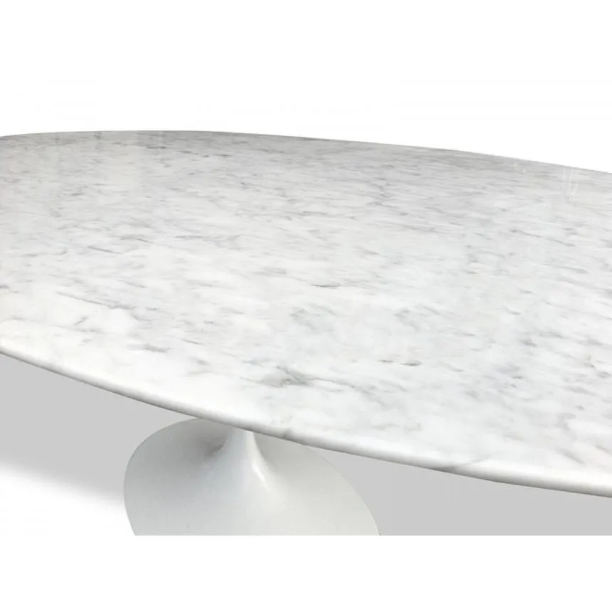 Oval 2m Marble Dining Table
