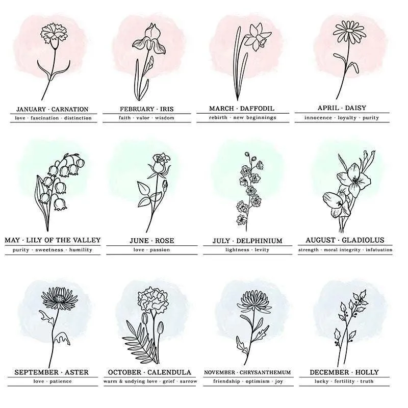 Personalized Gift for Women, Birth Flower Notebook, Christmas Employee Gift