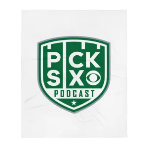Pick Six Podcast Logo Throw Blanket