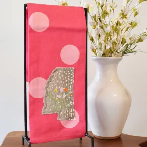 Pink Mississippi with Flowers Hand Towel
