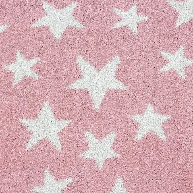 Pink Stars Kids Rug - Bambi