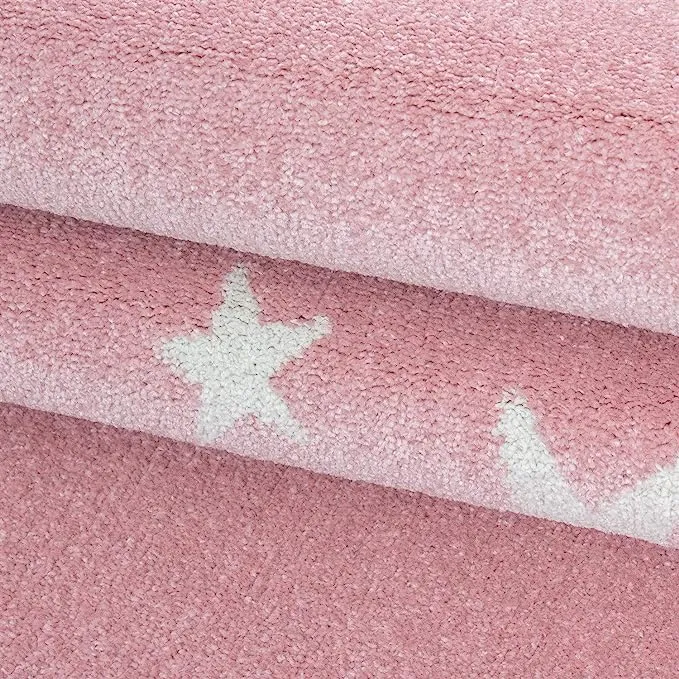 Pink Stars Kids Rug - Bambi