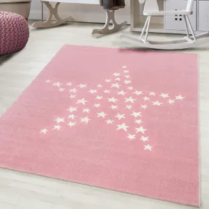 Pink Stars Kids Rug - Bambi