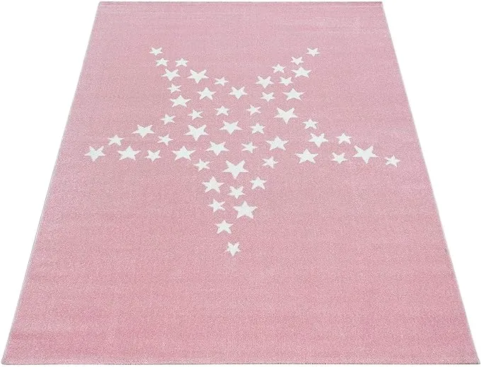 Pink Stars Kids Rug - Bambi