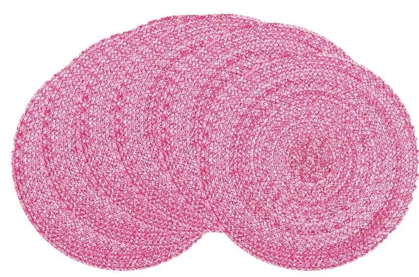 Polyster Round Coaster Set (6 PCS Set) Machine Washable Absorbent Size: 15 inch Diameter