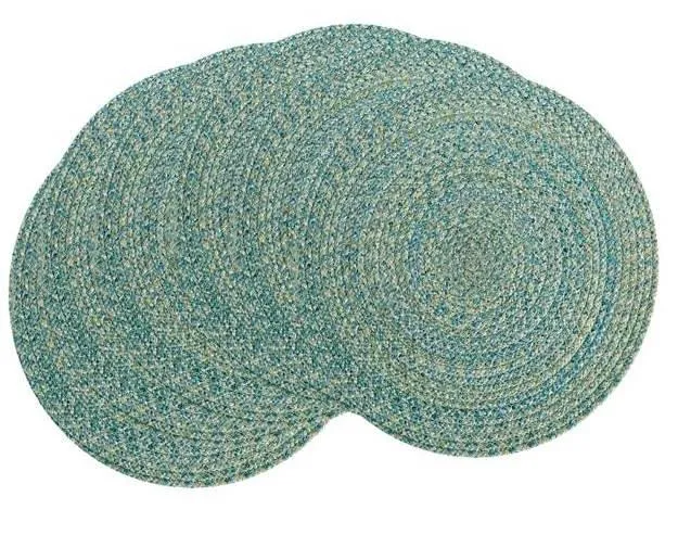 Polyster Round Coaster Set (6 PCS Set) Machine Washable Absorbent Size: 15 inch Diameter