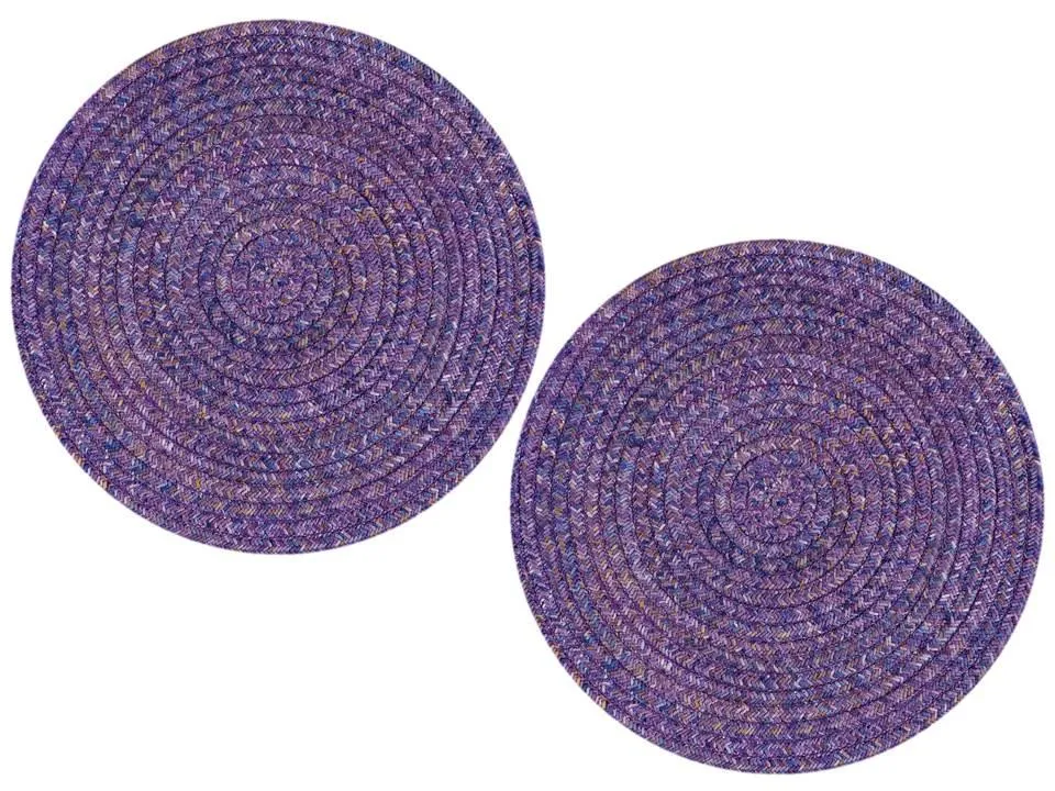 Polyster Round Coaster Set (6 PCS Set) Machine Washable Absorbent Size: 5inch Diameter