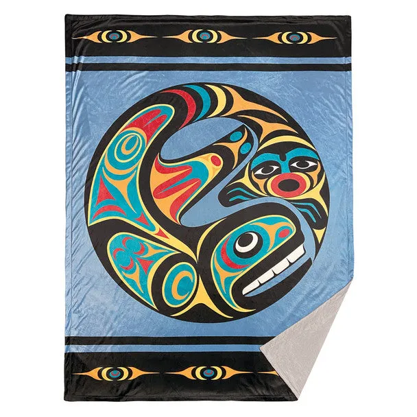 Premium Fleece Blanket - Whale by Maynard Johnny Jr