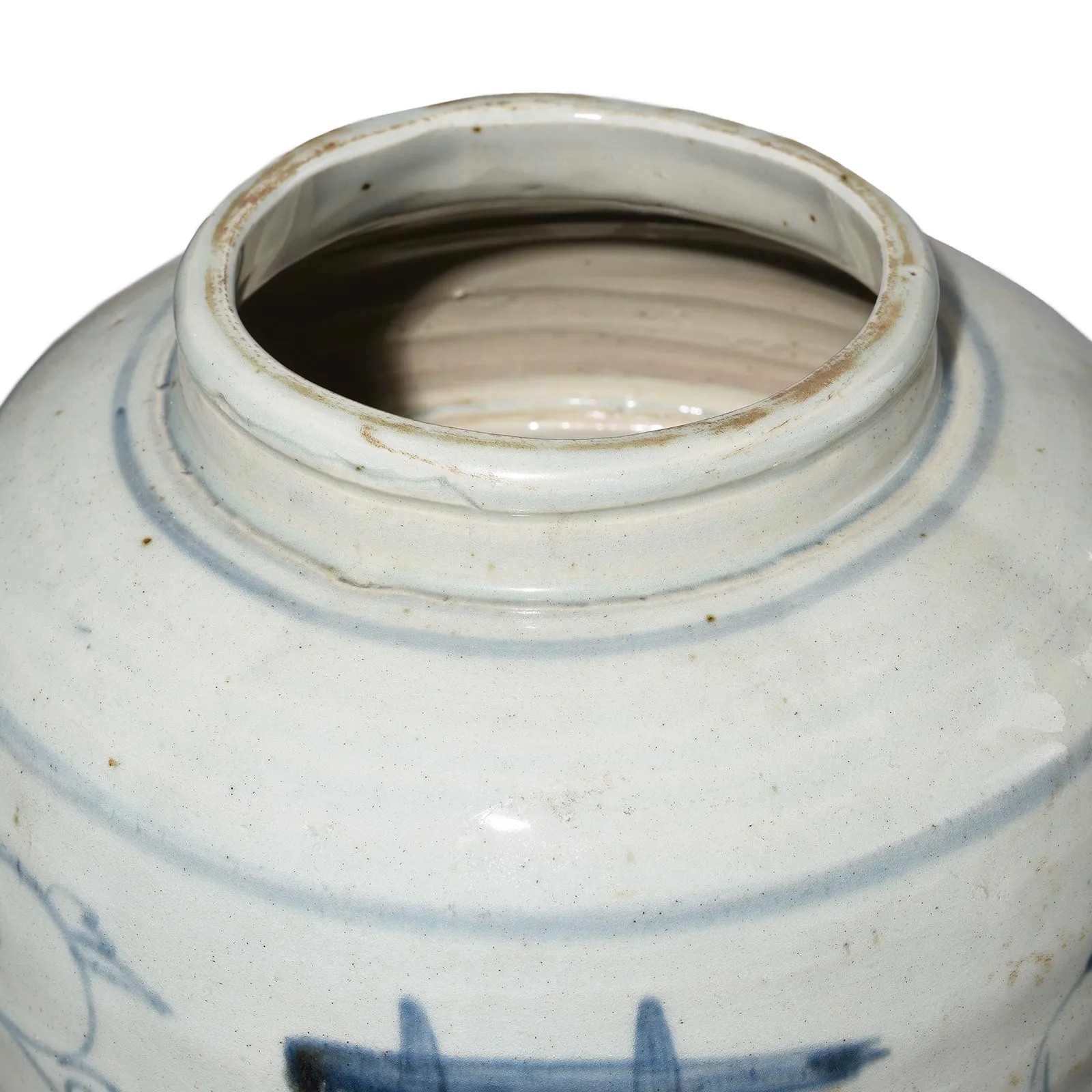 Provincial Blue & White Porcelain Ginger Jar