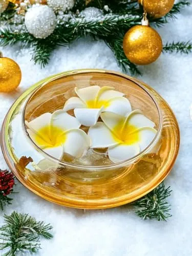 Relanta Flower Round Shape Glass Vase,Urli Bowl Terrarium Succulent Planter,Air Plant Display,Decorative Centerpiece Floral Container for Home Or Wedding Set of 1,Lxbxh-19.5 x 9 x 19.5 (Gold)