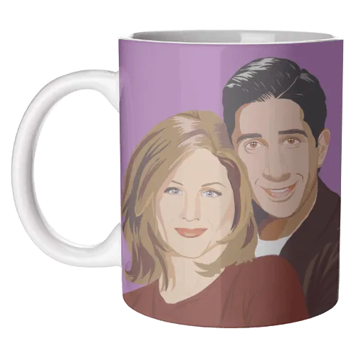 Ross & Rachel From Friends Art Wow Mug