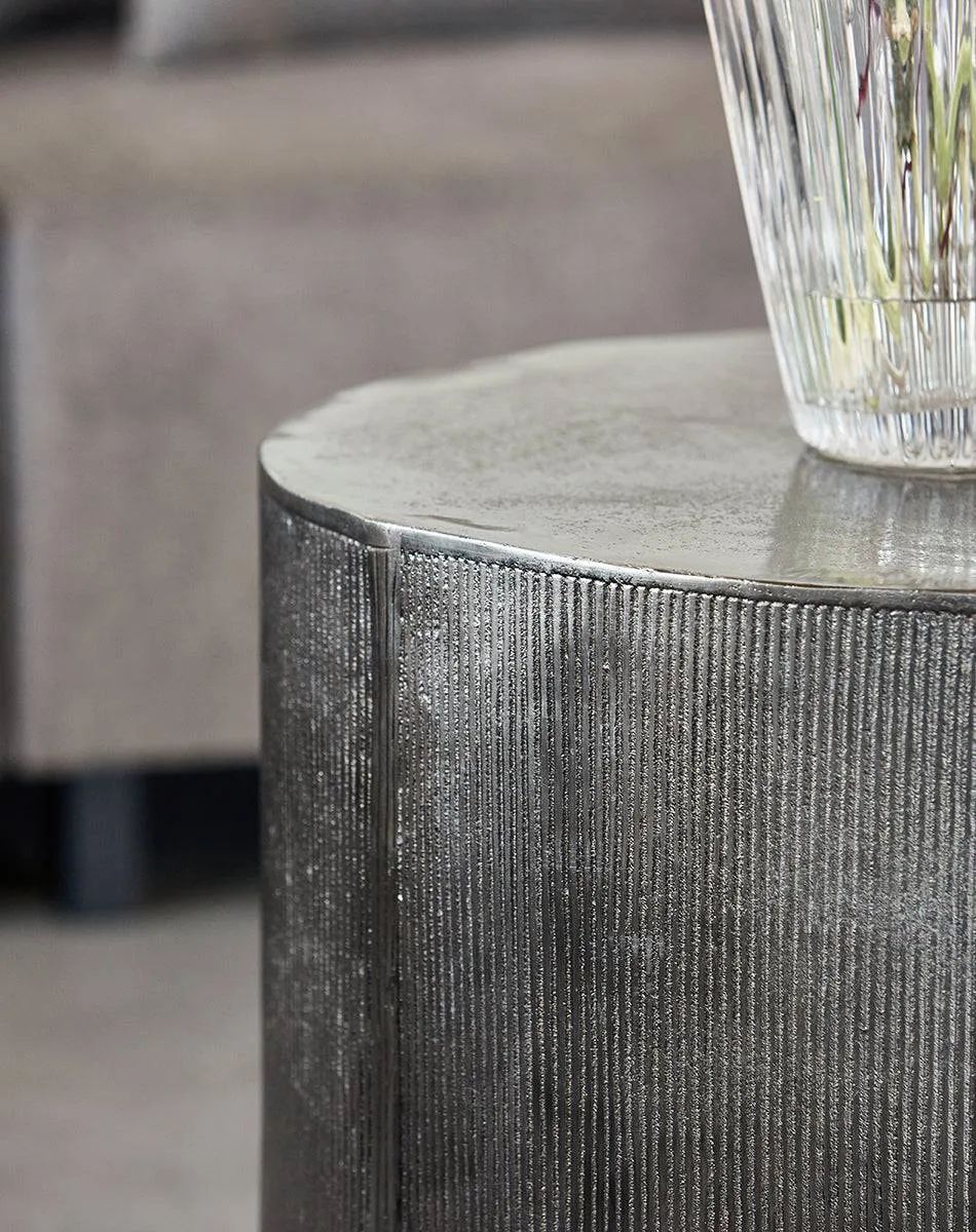 Rota Brushed Silver Coffee Table