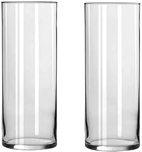 Round Glass Cylinder Vases 12 Inch Tall X 4 Inch Round - Multi-use: Pillar Candle, Floating Candles Holders, Floral Arrangements (Cylinder Vase- 1Pcs)