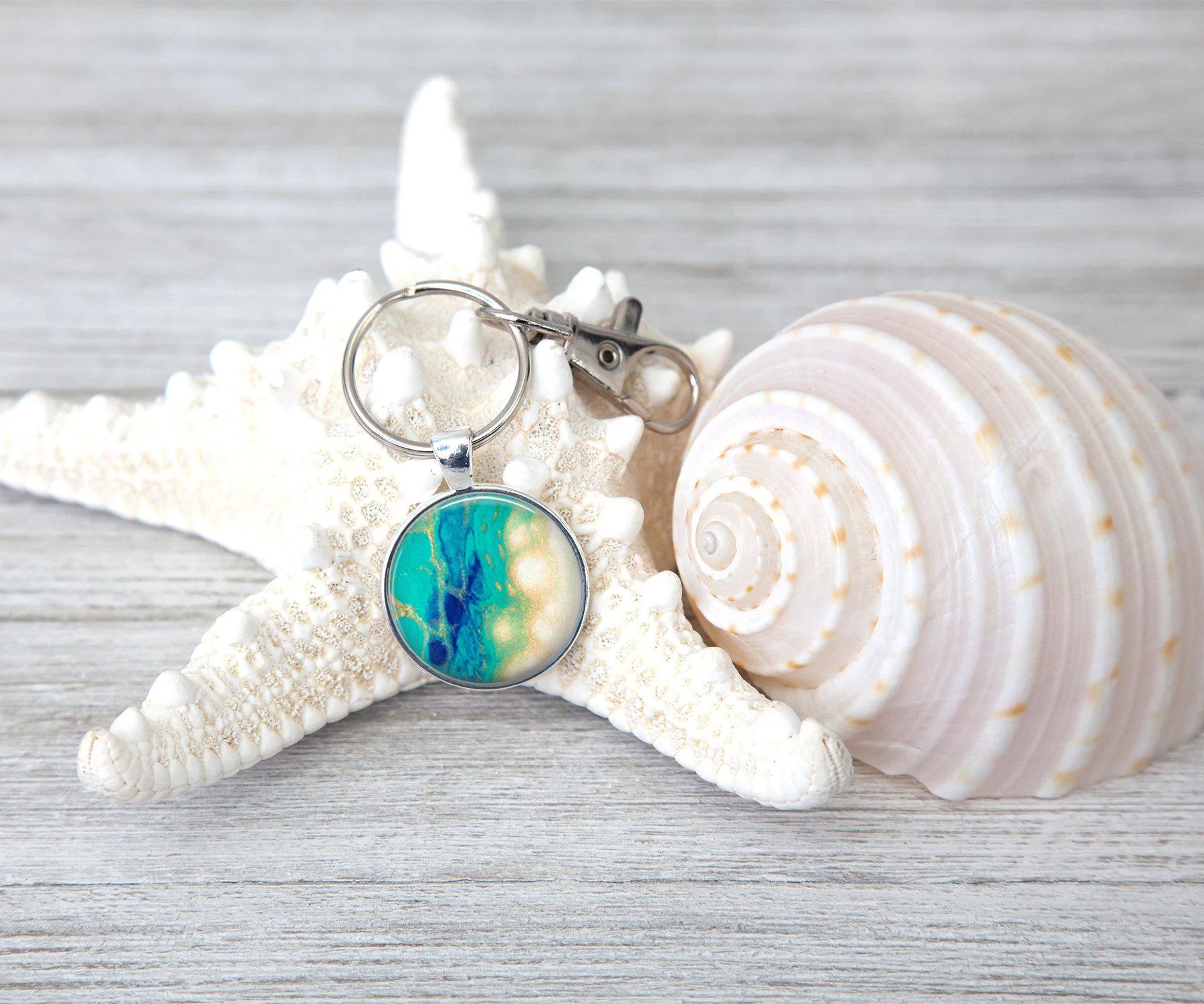 Seaside Glow Keychain | Beach Keychain