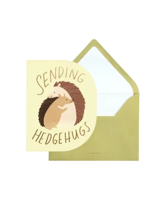 Sending Hugs Hedgehog Greeting Card