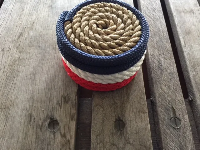 Set of 6 Coasters / Red White Blue
