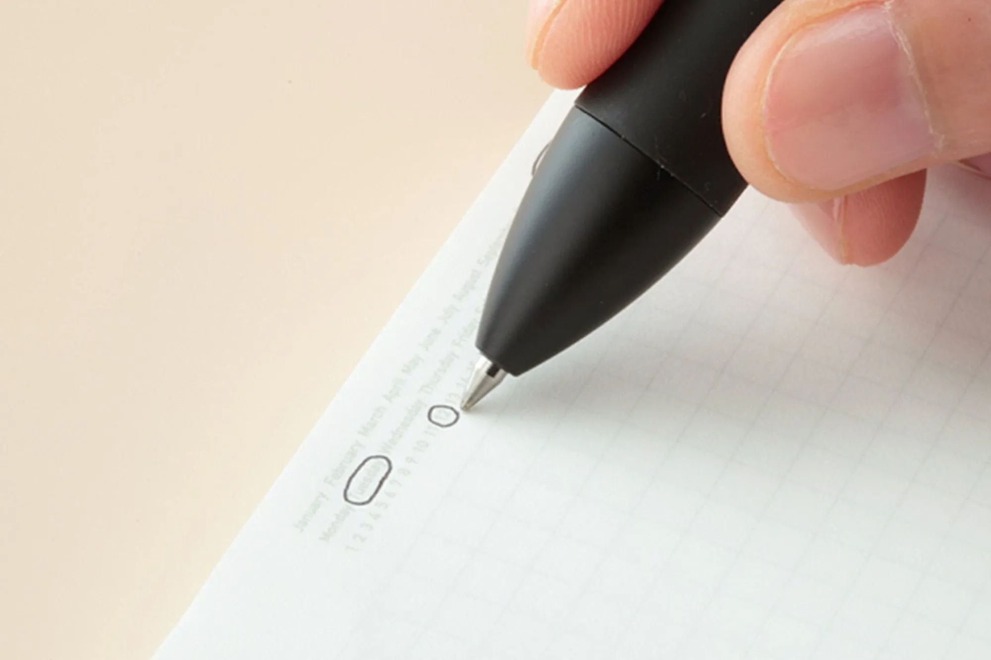 Stalogy 1/2 Year Notebook - A6 - Grid - 186 Pages - Black