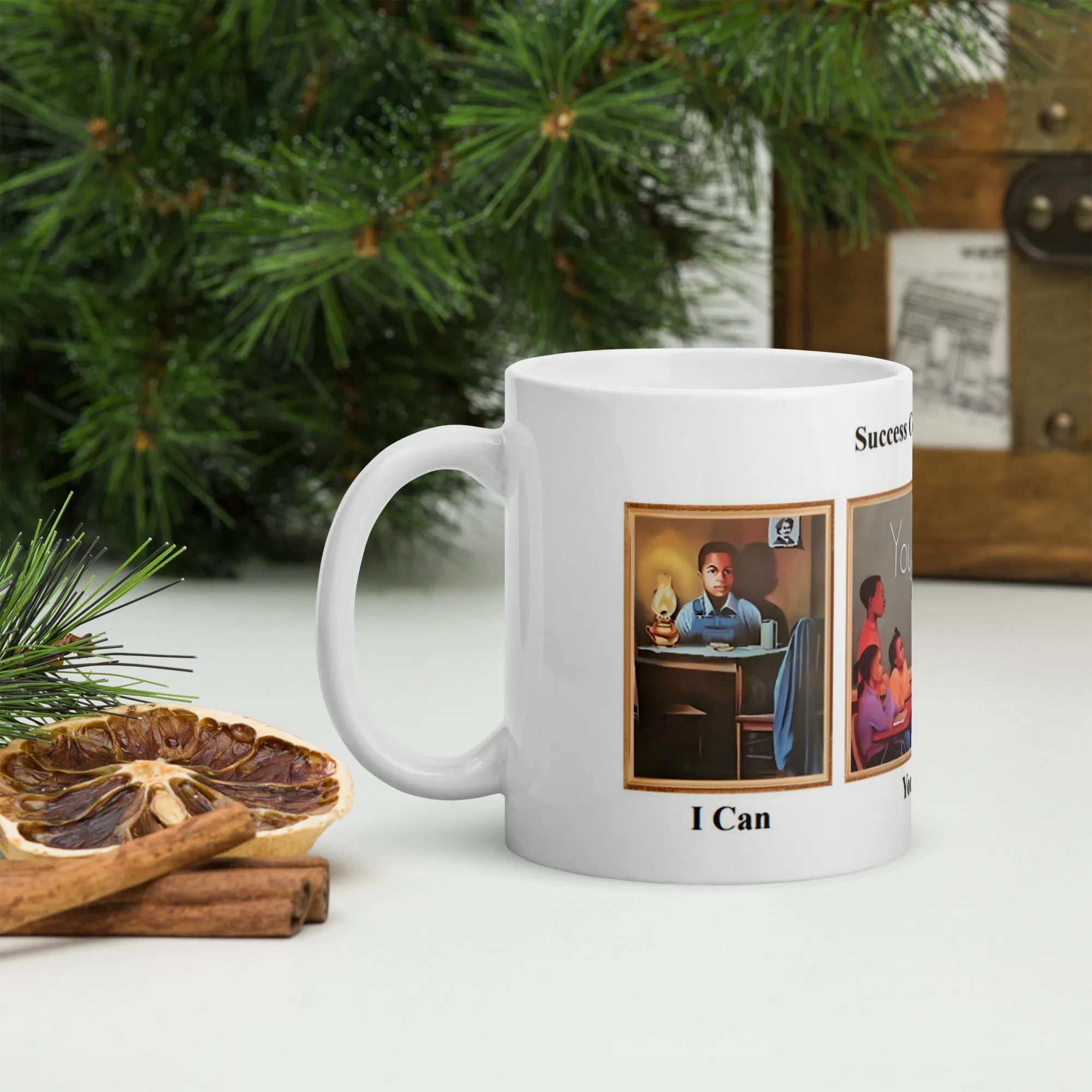 Success Comes In Cans Ceramic Mug / Coffee or Tea Cup / Black Art / African American Art / Motivational Art / Family / Positive Black Images
