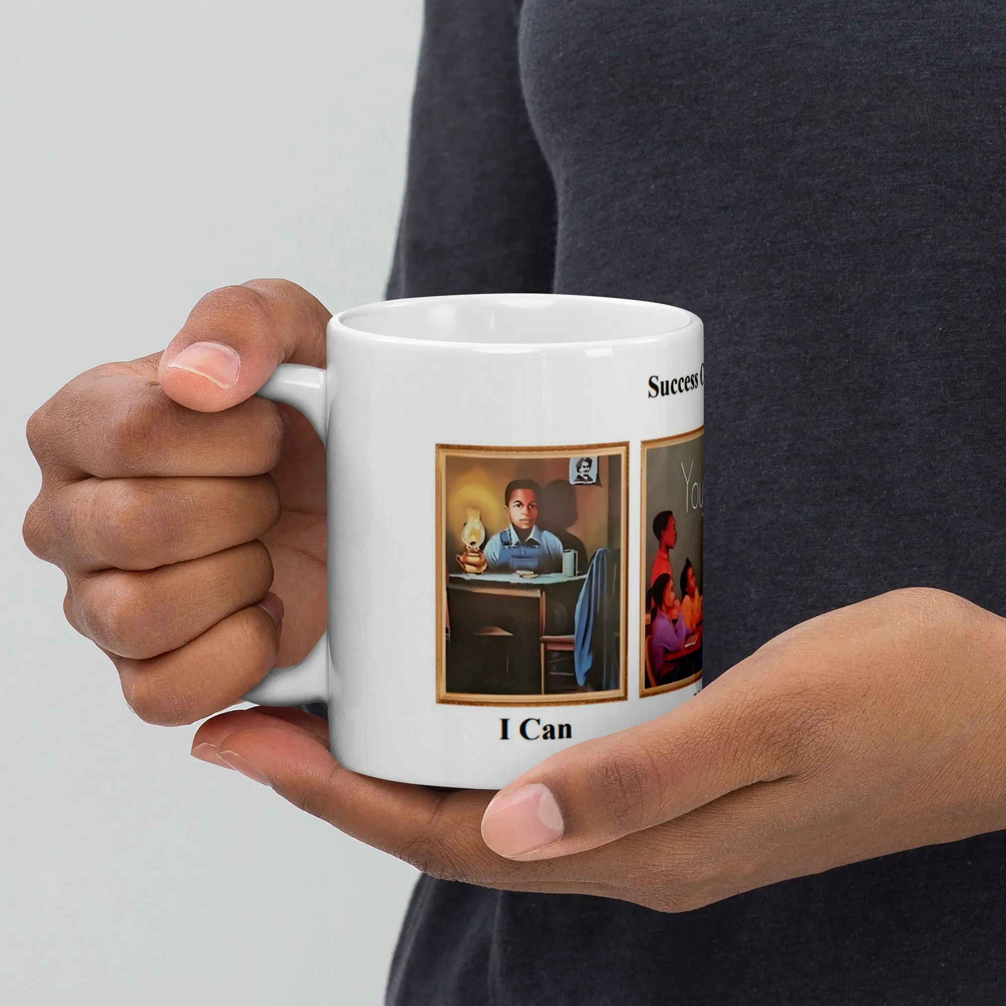 Success Comes In Cans Ceramic Mug / Coffee or Tea Cup / Black Art / African American Art / Motivational Art / Family / Positive Black Images