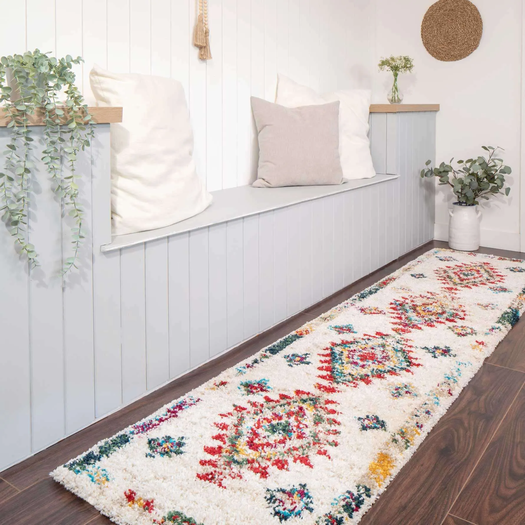 Super Soft Diamond Shaggy Rug - Neroli