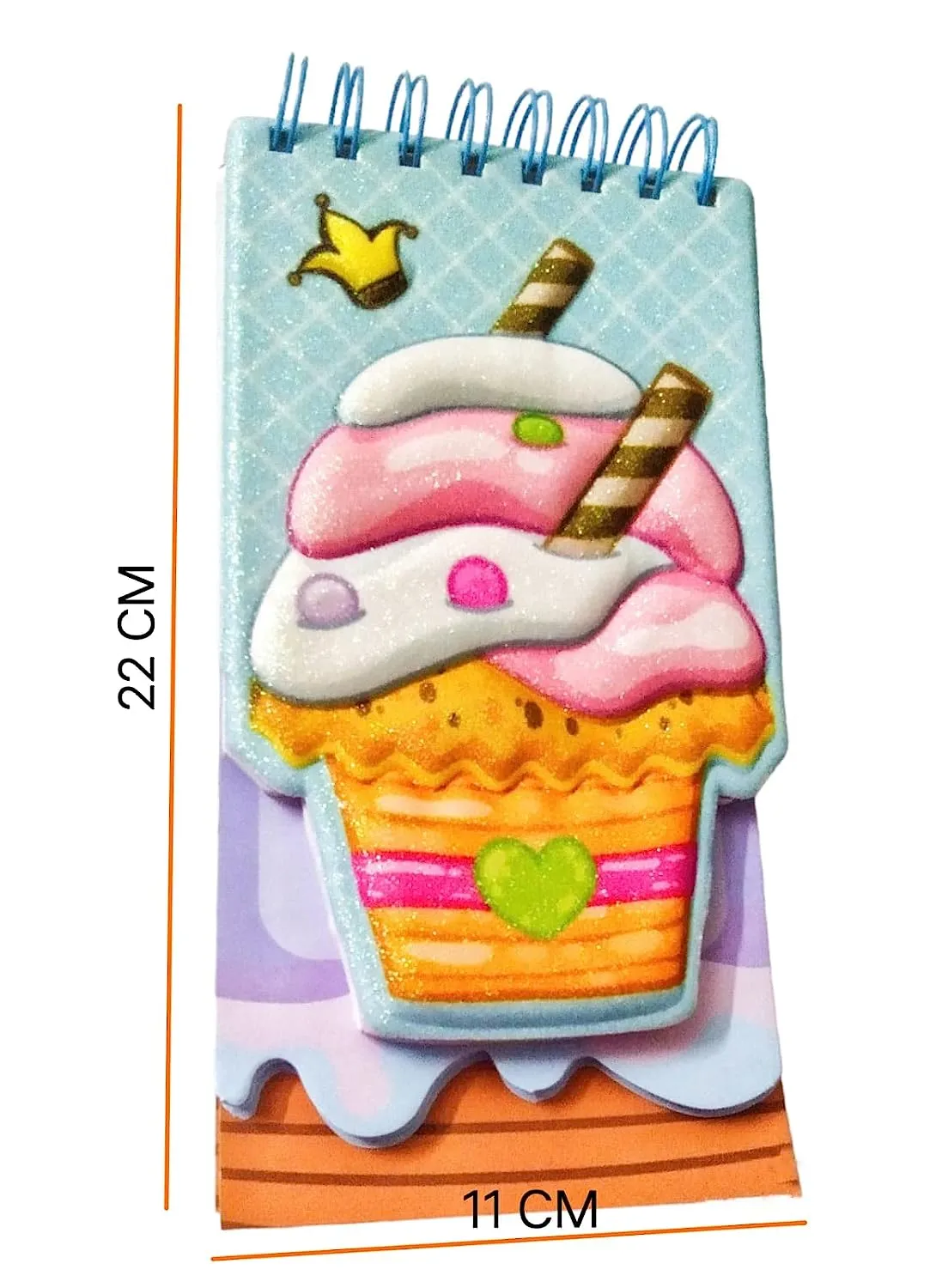 Sweet Delights: Ice Cream Glitter Spiral Diary for Whimsical Journaling (Random)