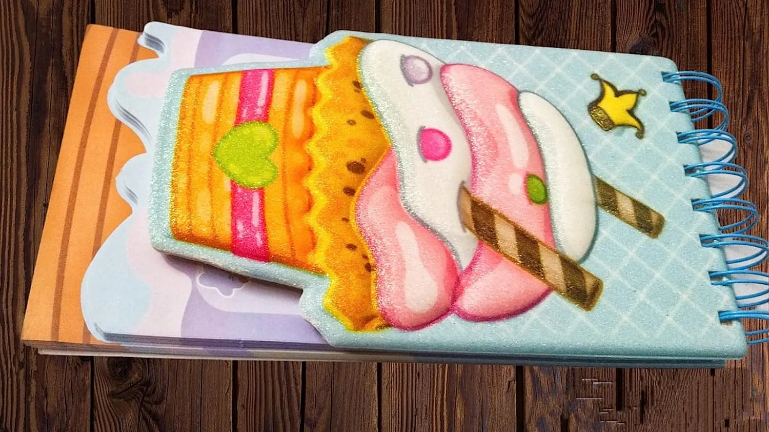 Sweet Delights: Ice Cream Glitter Spiral Diary for Whimsical Journaling (Random)