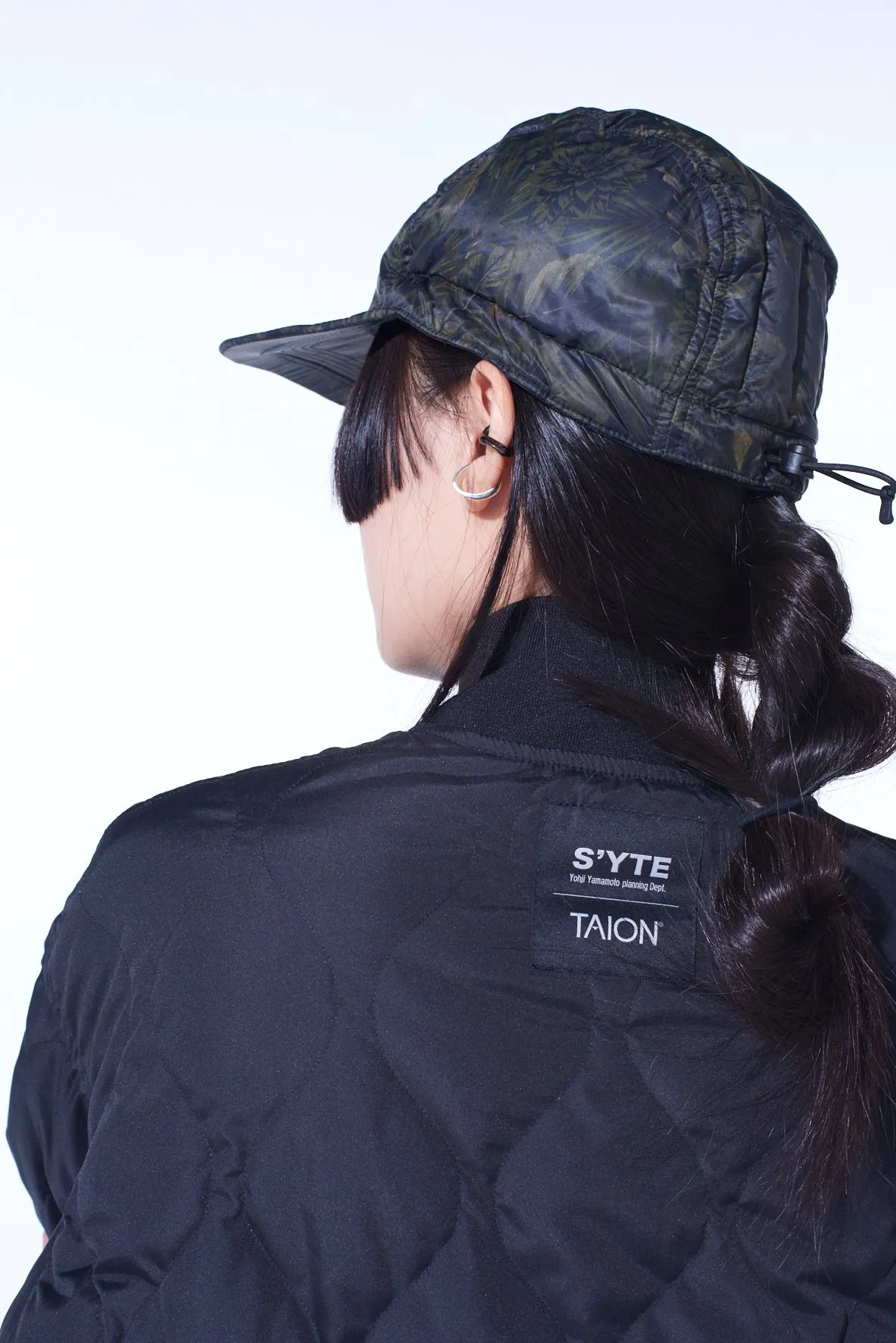 S'YTE X TAIONDAHLIA CAMOUFLAGE QUILTED DOWN JET CAP