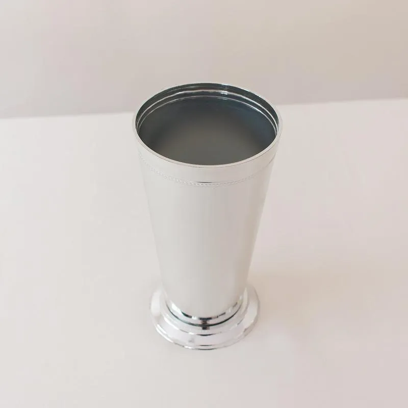 Tall Silver 7'' Mint Julep Plastic Cup