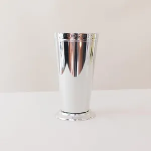 Tall Silver 7'' Mint Julep Plastic Cup
