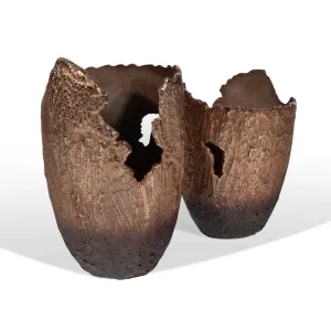 Textured copper finish Vases Large