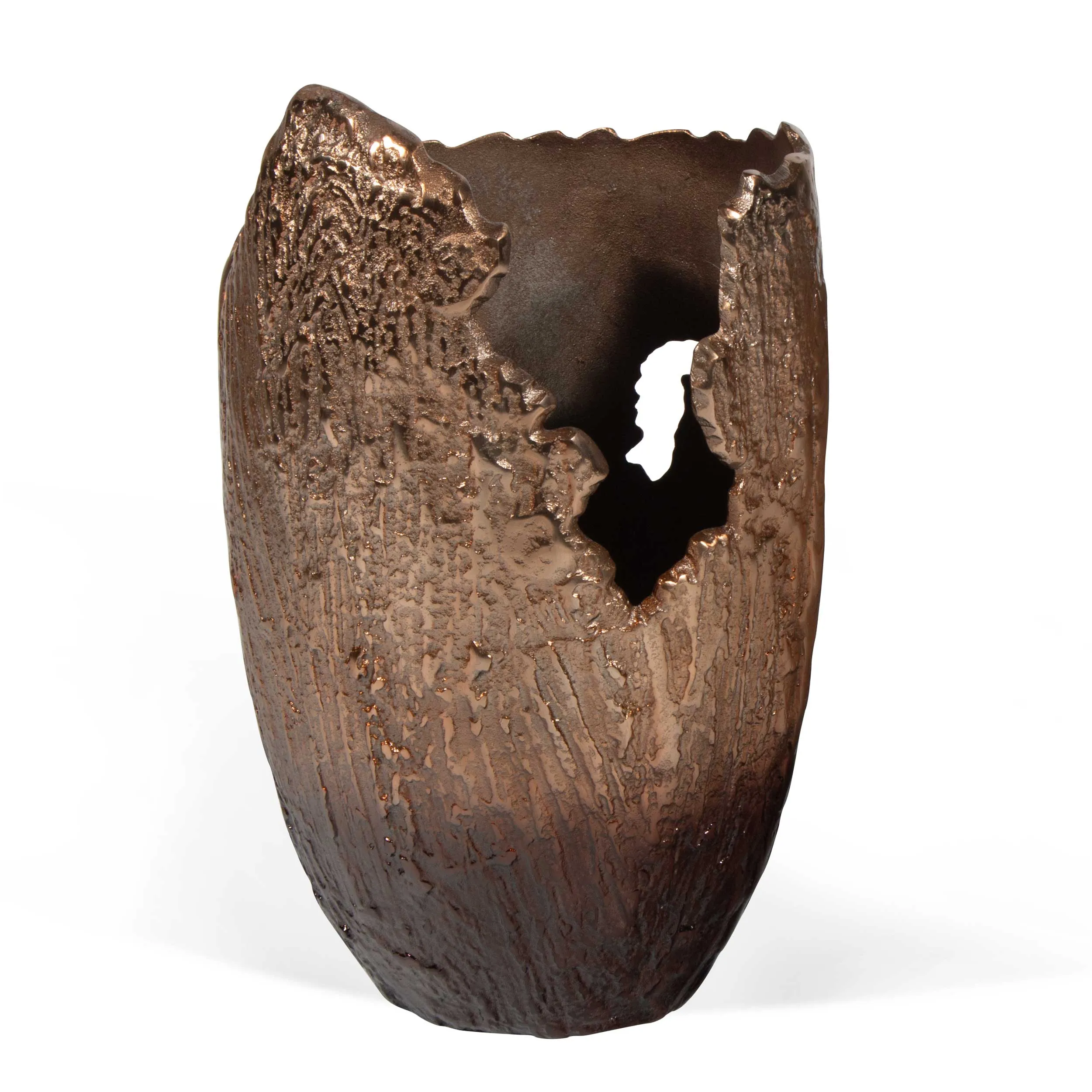 Textured copper finish Vases Large