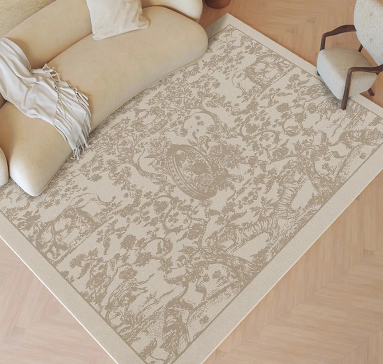 Thick Soft Rugs under Coffee Table, Contemporary Modern Rugs for Living Room, French Style Modern Rugs for Interior Design, Modern Rugs for Dining Room