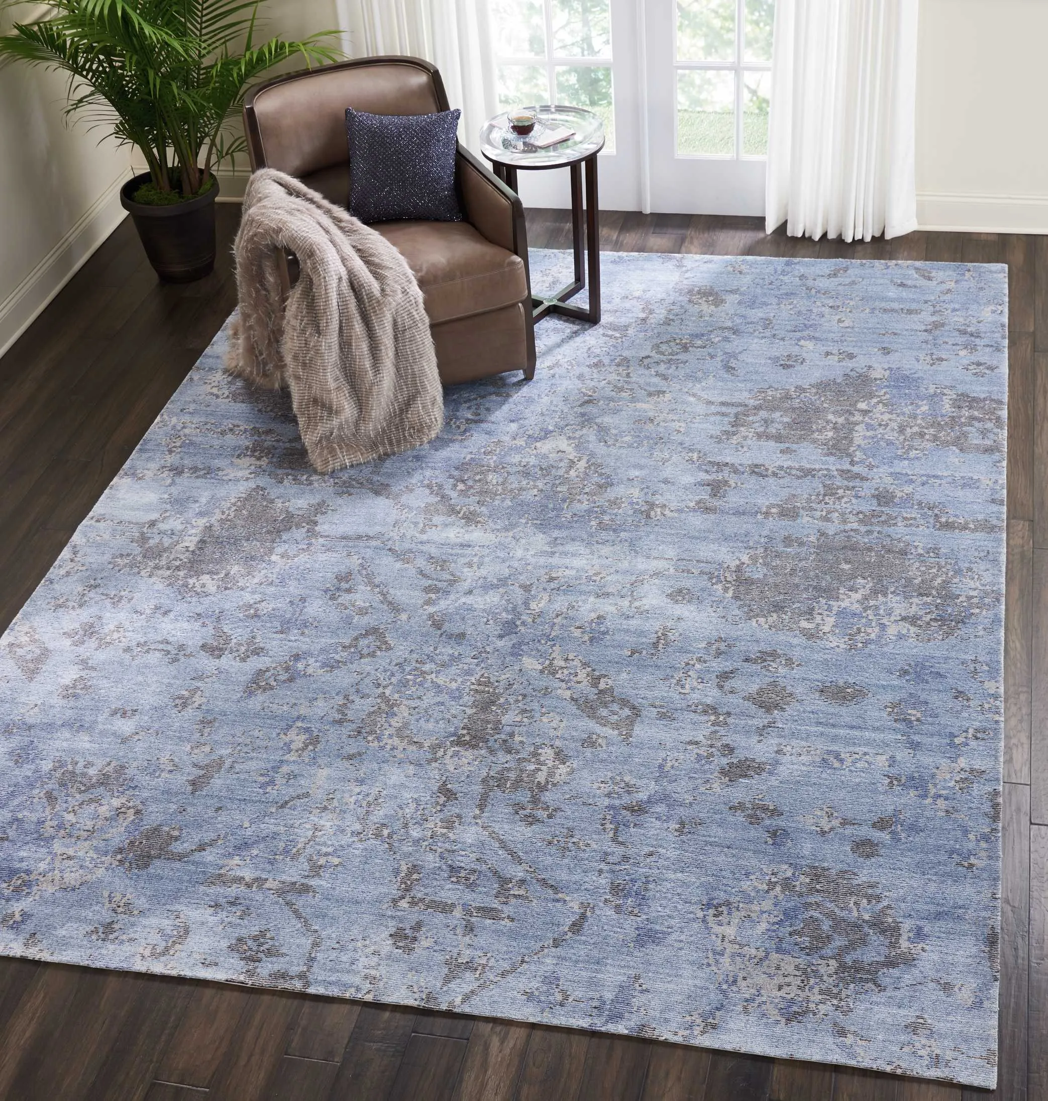 Tibetan Essentials Style Rug - Sky Blue