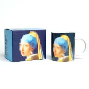 Today Is Art Day Pixel Art Mug 11oz Girl with a Pearl Earring (Ó)
