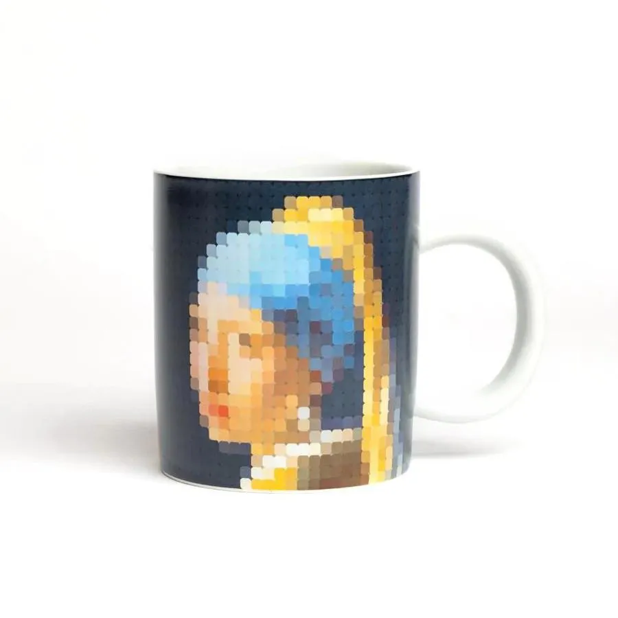 Today Is Art Day Pixel Art Mug 11oz Girl with a Pearl Earring (Ó)