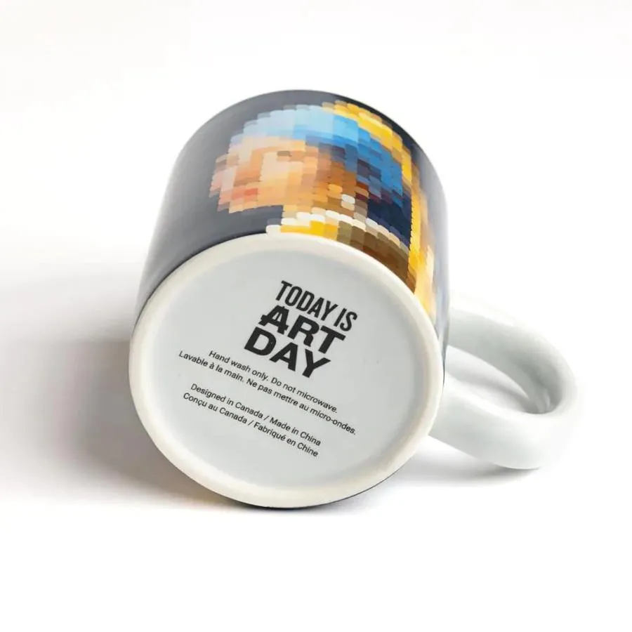 Today Is Art Day Pixel Art Mug 11oz Girl with a Pearl Earring (Ó)