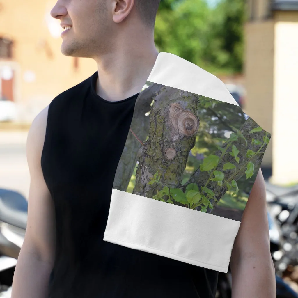 Tree Stump and Green Leaves Rally Towel, 11x18