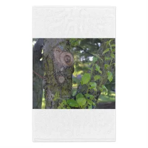 Tree Stump and Green Leaves Rally Towel, 11x18
