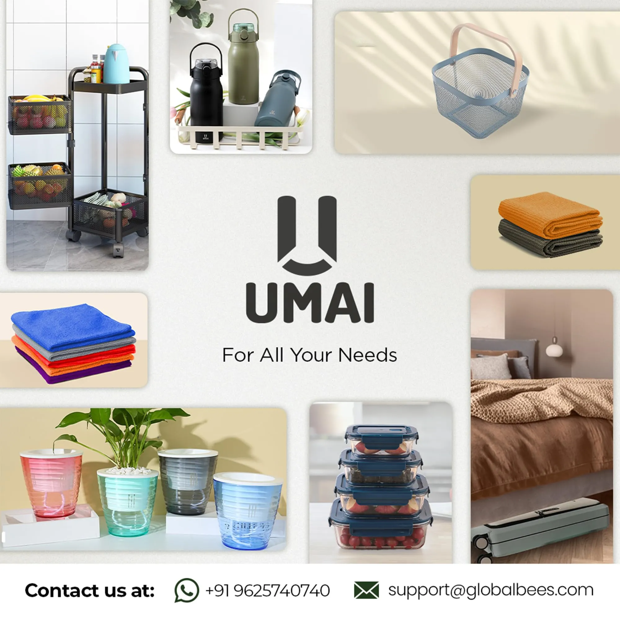 UMAI Ceramic Jars For Kitchen Storage With Ceramic Lids | Airtight Kitchen Containers Set | Kitchen Accessories Items | Multipurpose Jars For Pickles Nuts Dry Fruits | Pack of 3 | 740ml Each