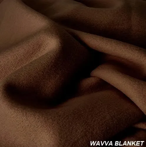 Wavva Blanket Collection Soft Warm Fleece Material For Single Bed In Brown Color (60 * 90 Inches)(Reversible), 500 TC