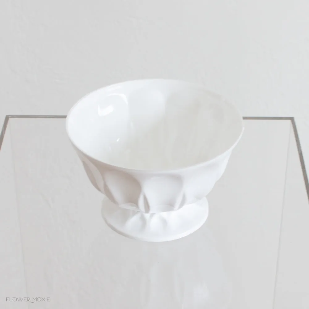 White Candy Dish Plastic Vase