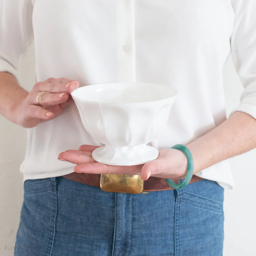 White Candy Dish Plastic Vase